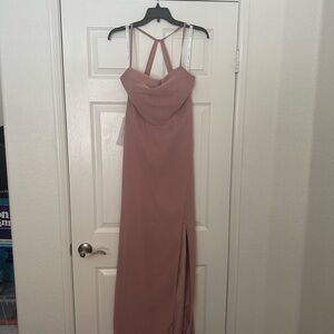 Azazie x Kendall x Kylie Cowl Scoot Chiffon Mermaid Dress NWT